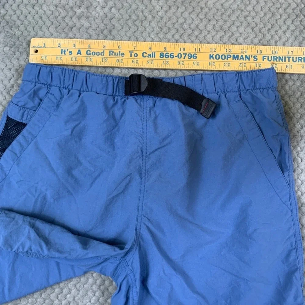The North Face Mens Class V Belted Shorts Blue Nylon Mesh Lined Size Medium